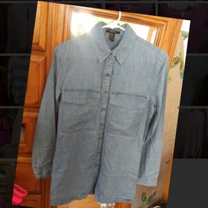 Forever 21 Jean button-up romper